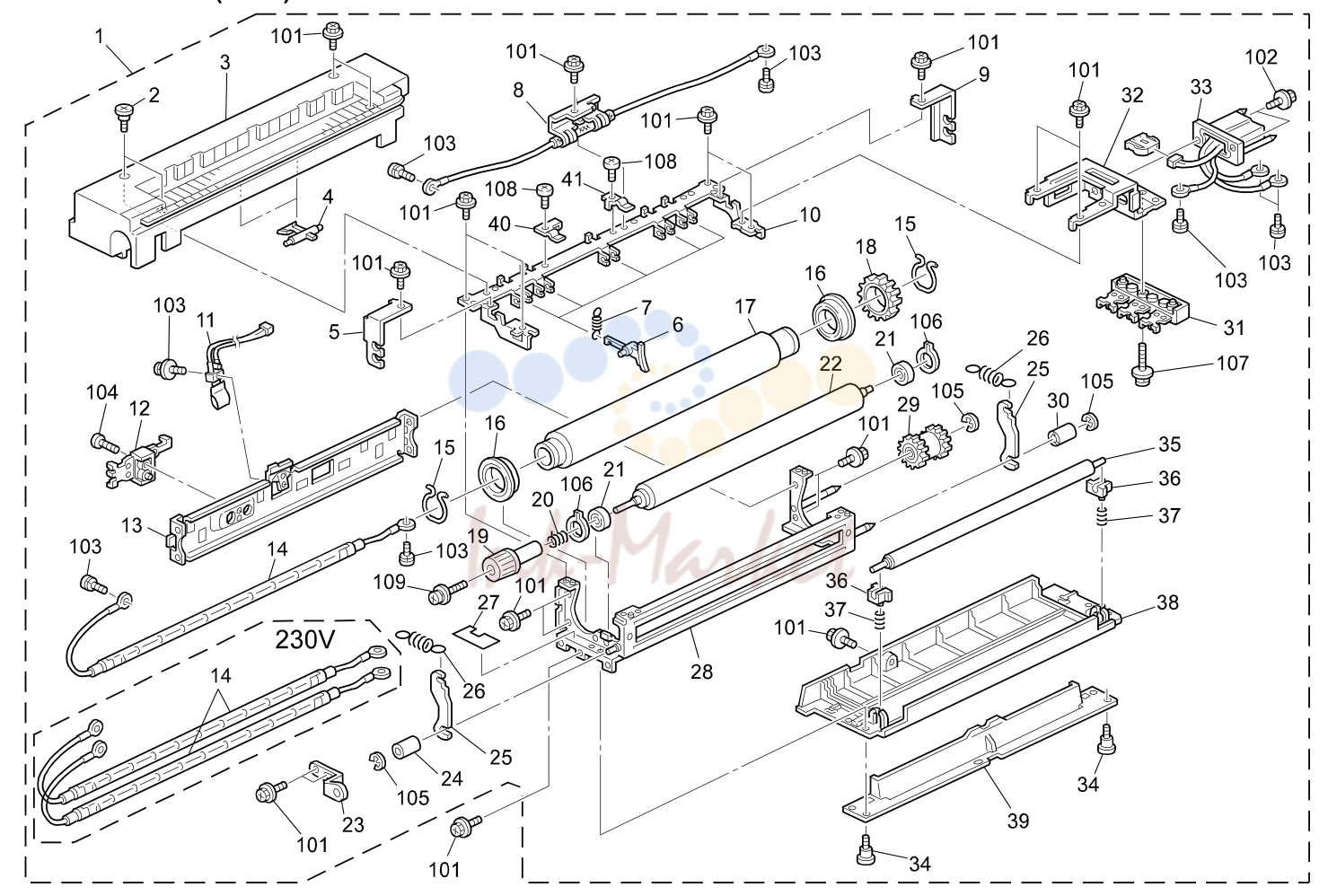 15. FUSING UNIT (G035)