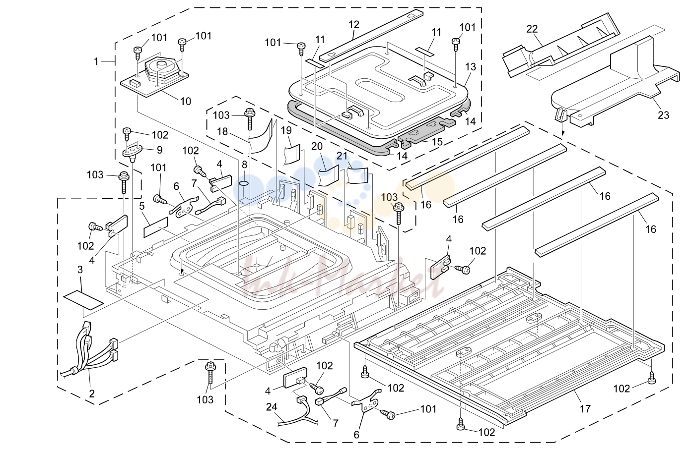 8. Laser Unit (B146/B147/B148/B149)