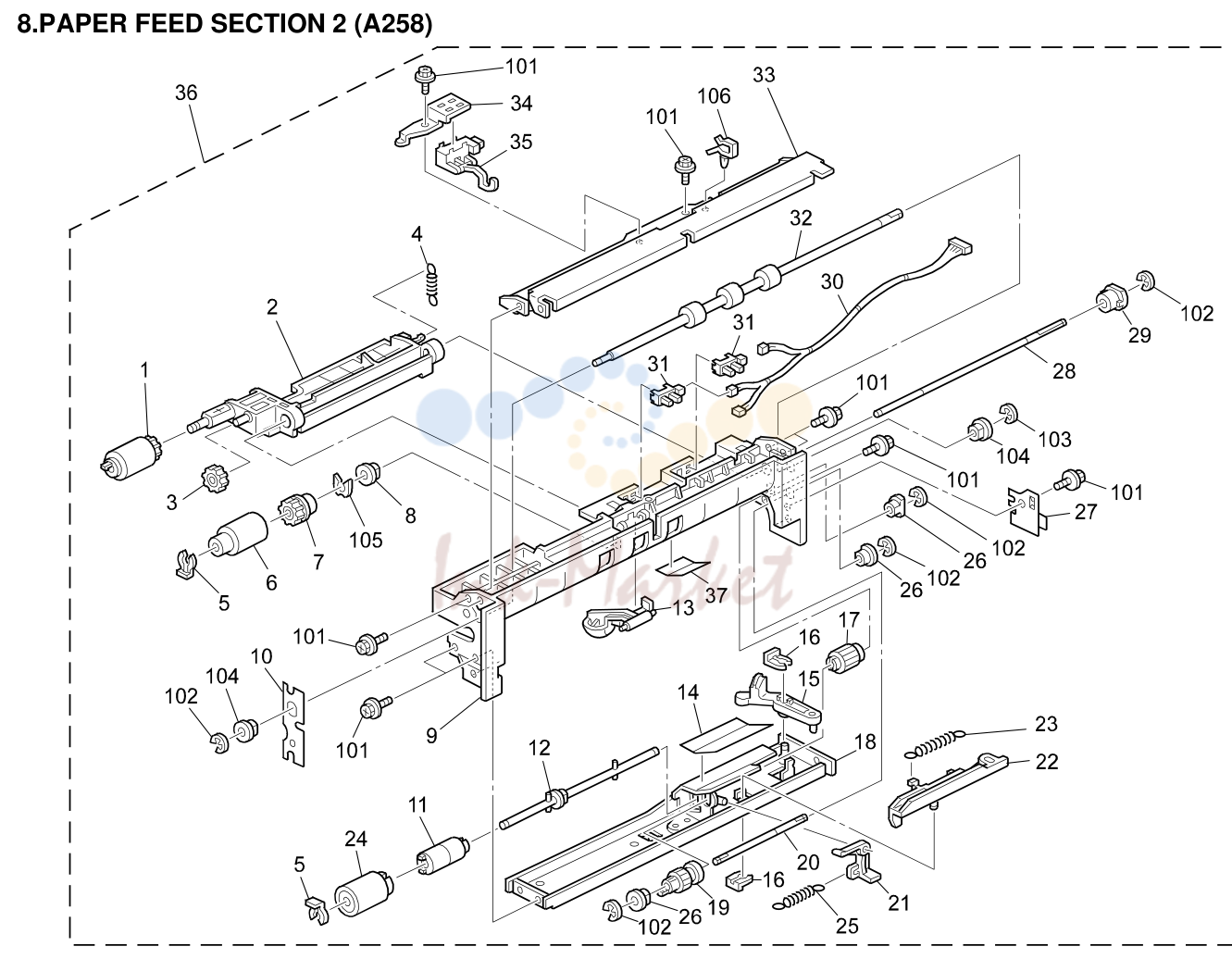8. PAPER FEED SECTION 2 (A258)
