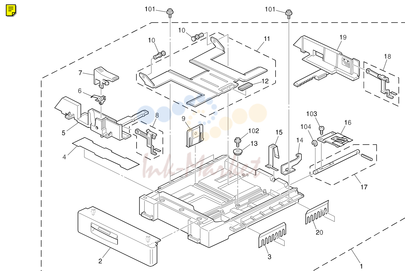 7. 1ST PAPER TRAY (A257/A269)