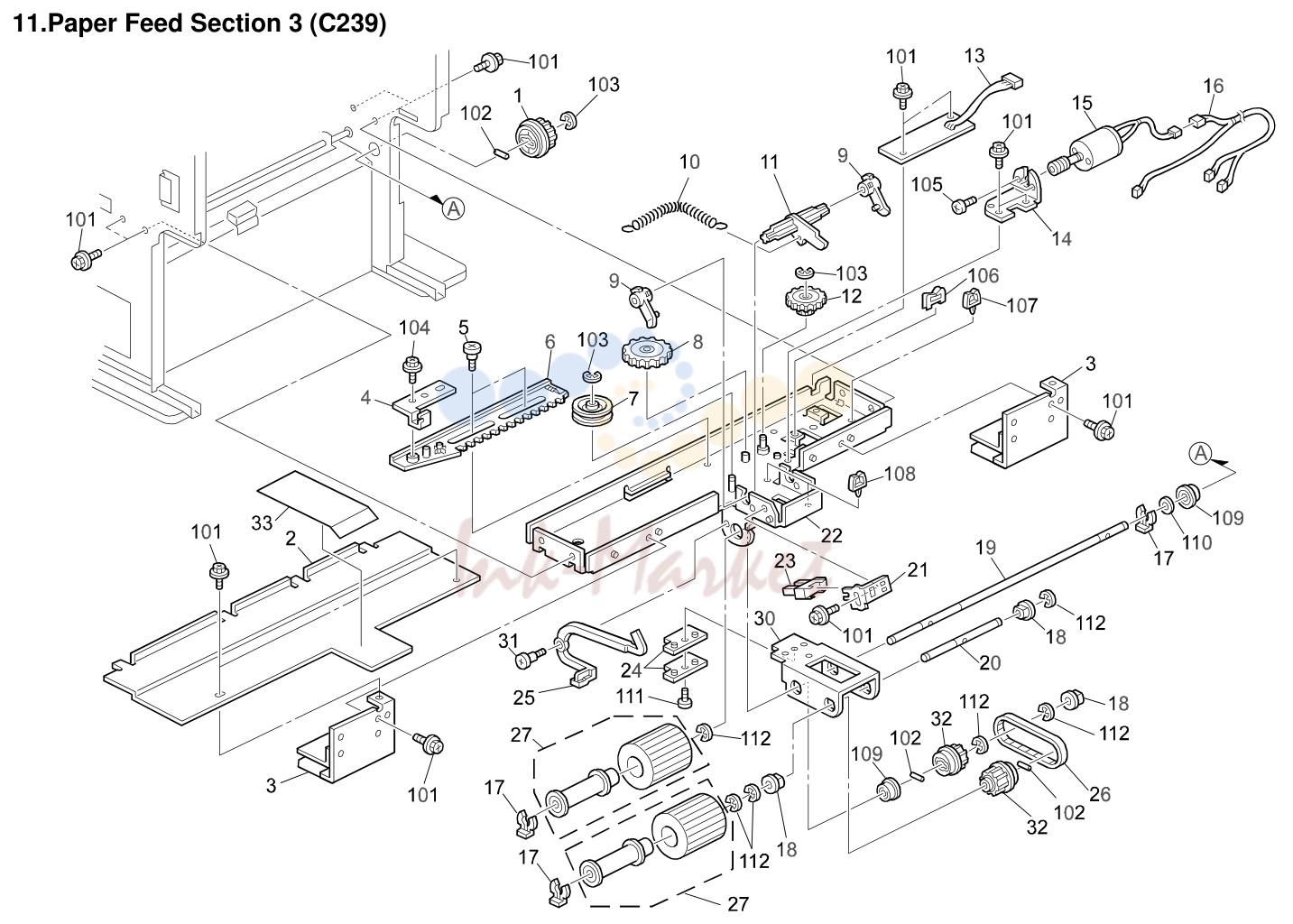 11. Paper Feed Section 3 (C239)