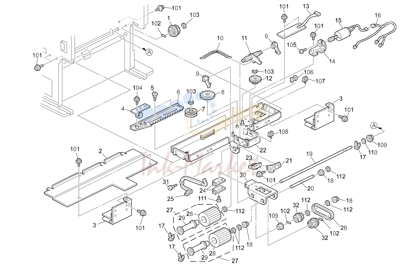 12. Paper Feed Section 3 (C235)