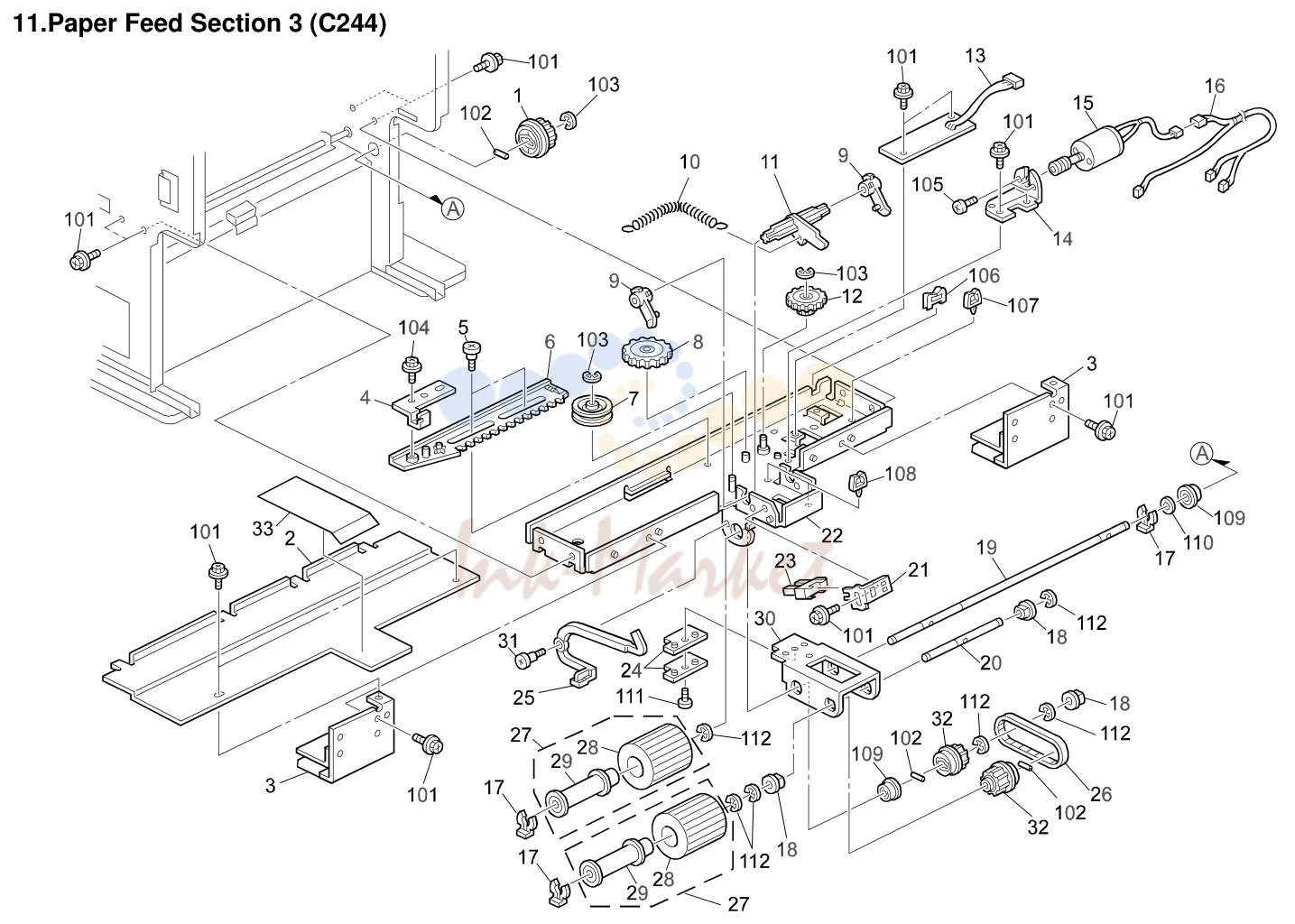 11. Paper Feed Section 3 (C244)