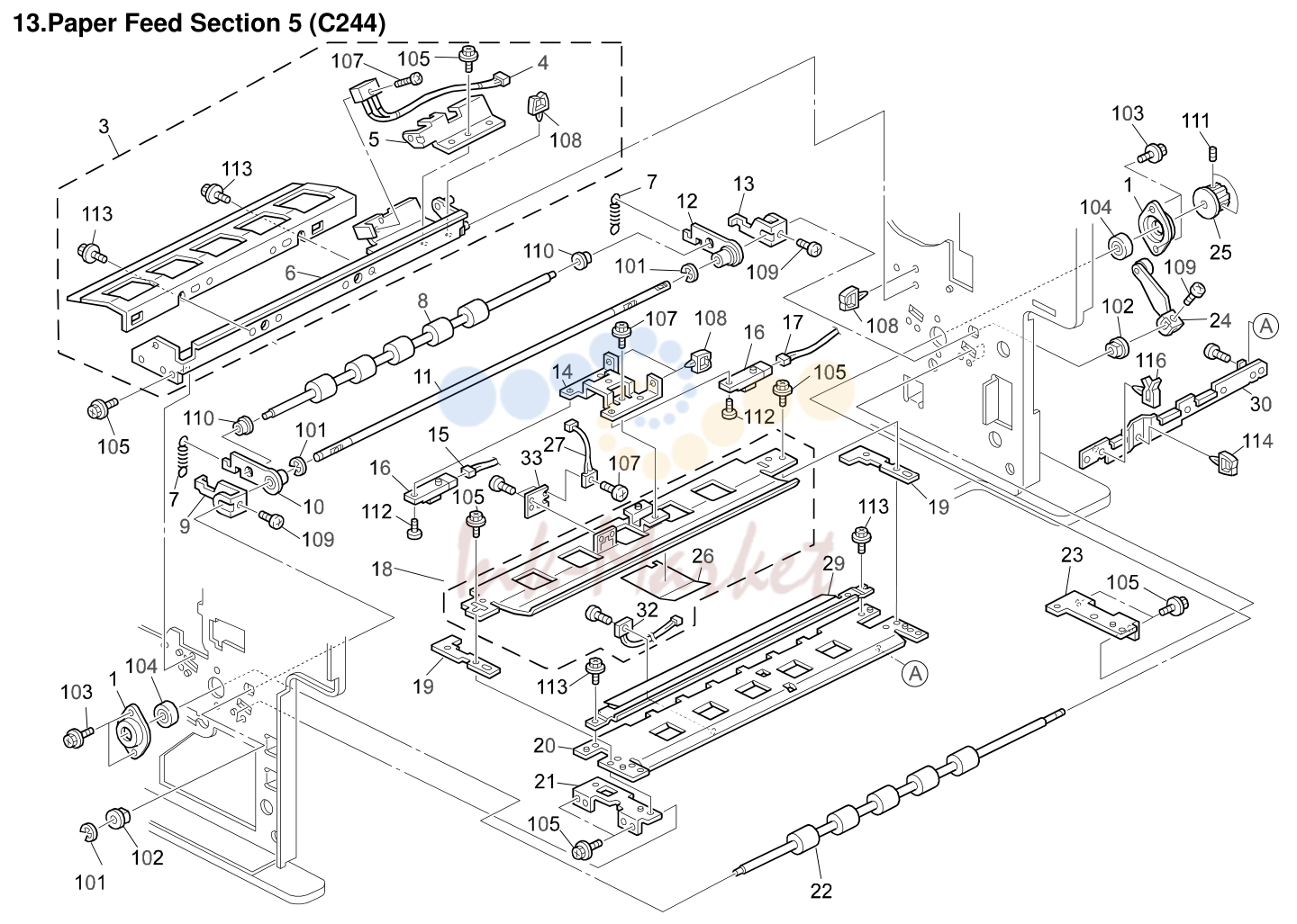13. Paper Feed Section 5 (C244)