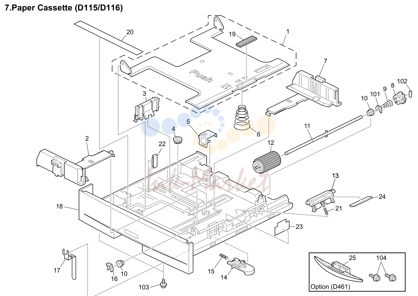 7. Paper Cassette (D115/D116)
