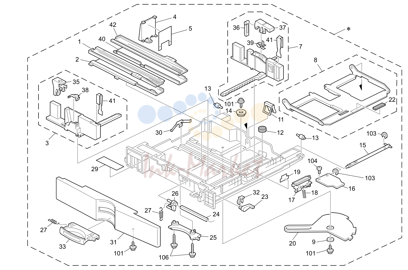 10. 2nd PAPER TRAY (D010/D043)