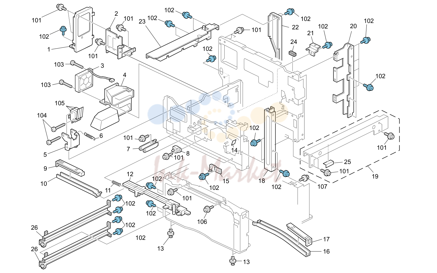 Frame Section (D017/D018/D019/D020/D084/D085)