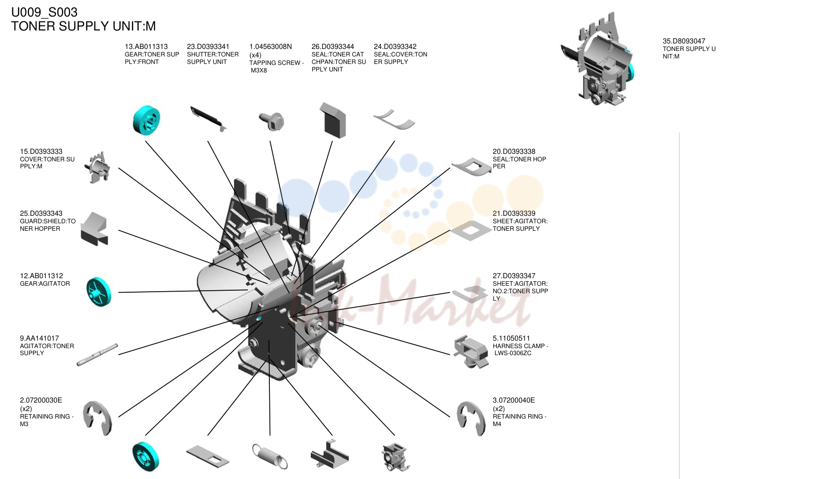 30. TONER SUPPLY UNIT:M