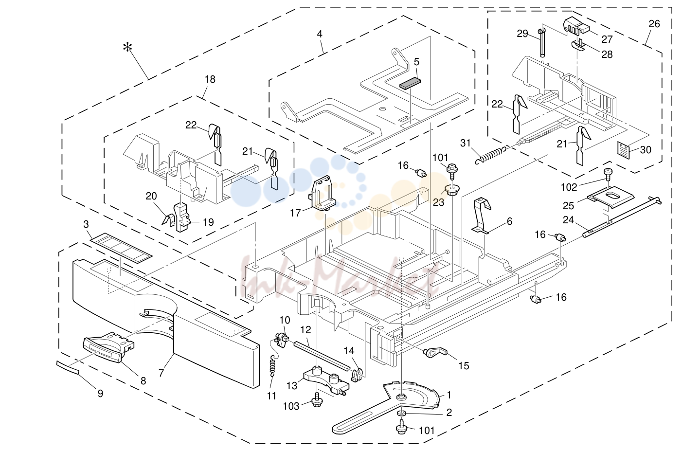 10. 2nd Paper Tray (B230/B237)