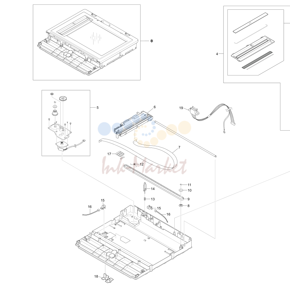 8. Platen Ass'y (G960)