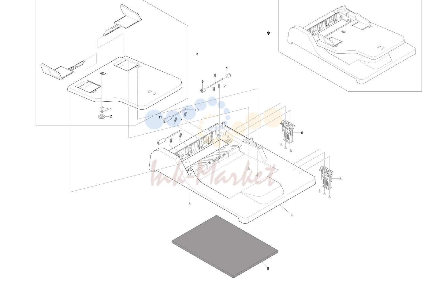9. Cover Platen Ass'y (G960)