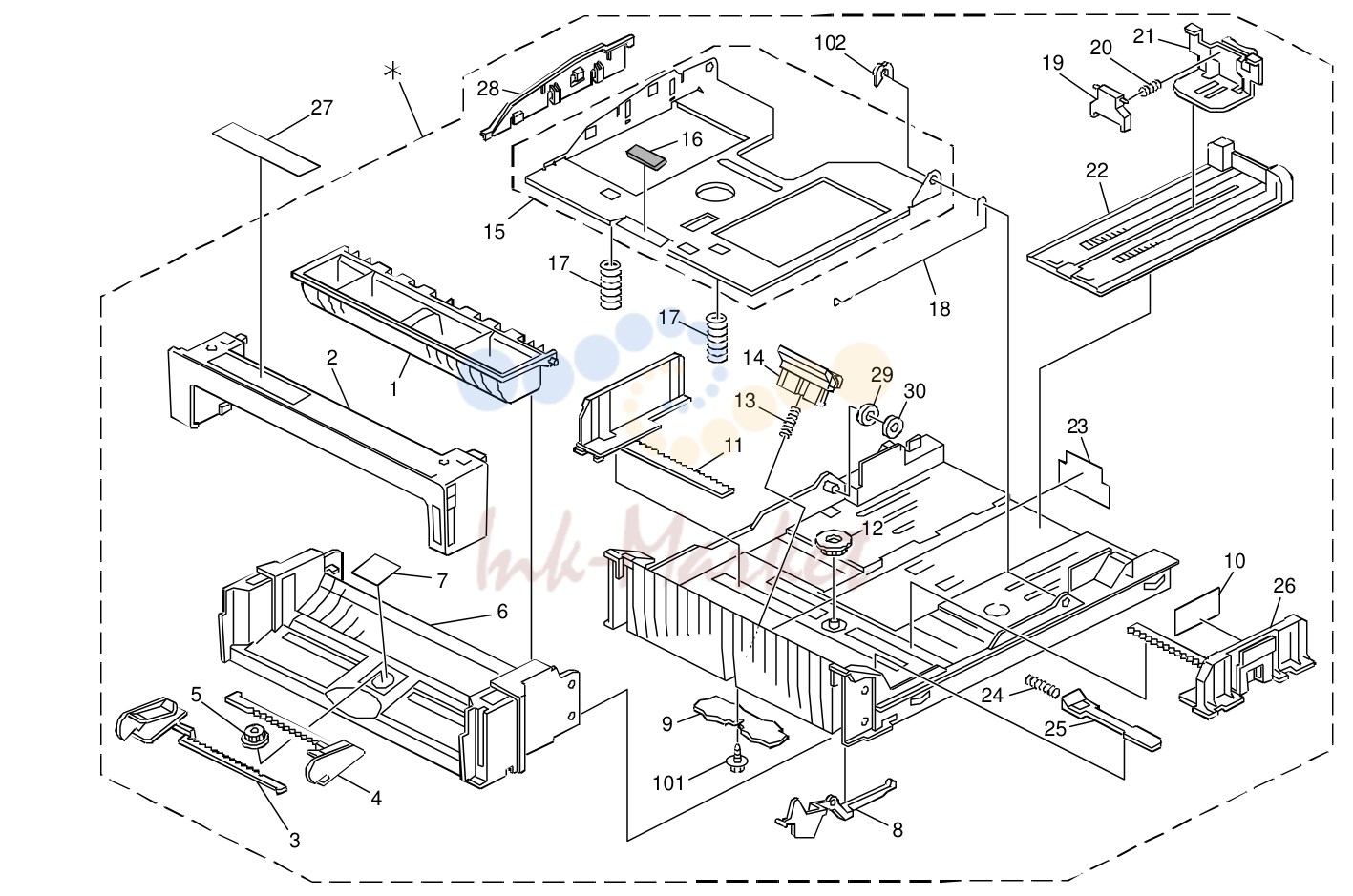 3. Paper Tray (G165/G166/G167/G181/G183/G184)