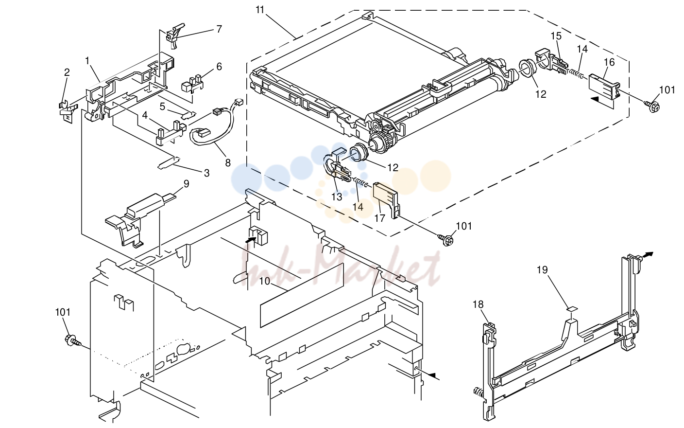 5. Transfer Belt Unit (G165/G166/G167/G181/G183/G184)