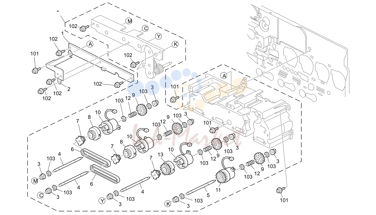 Toner Supply узел 1 (G133)