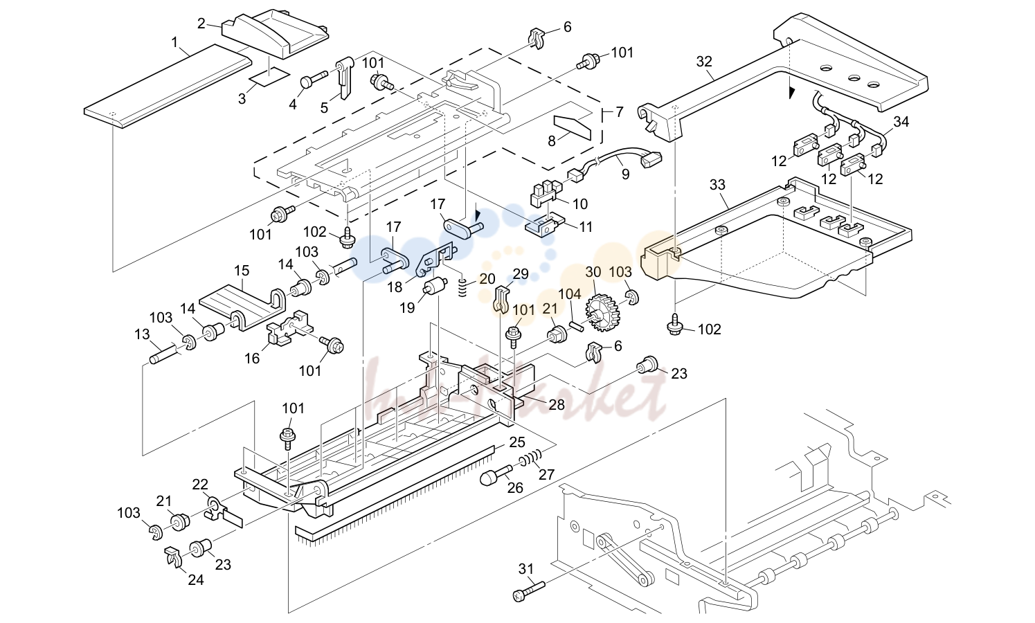 5. ARDF Original Tray (B132/B200)