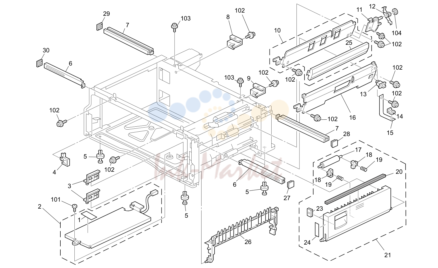 10. PAPER FEED SECTION 1 (B205/B209)