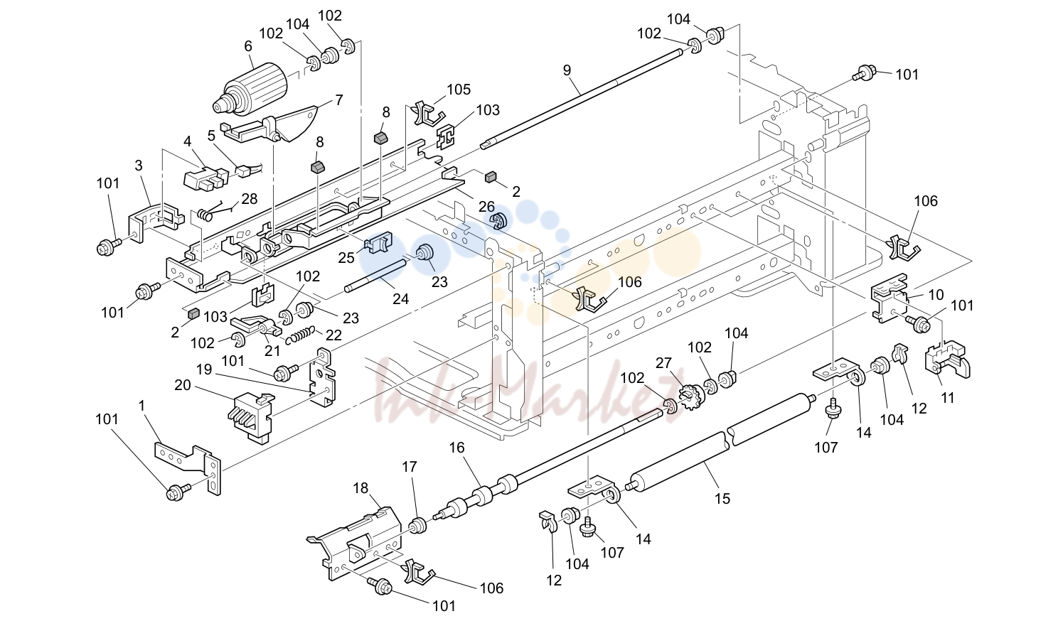 11. PAPER FEED SECTION 2 (B205/B209)
