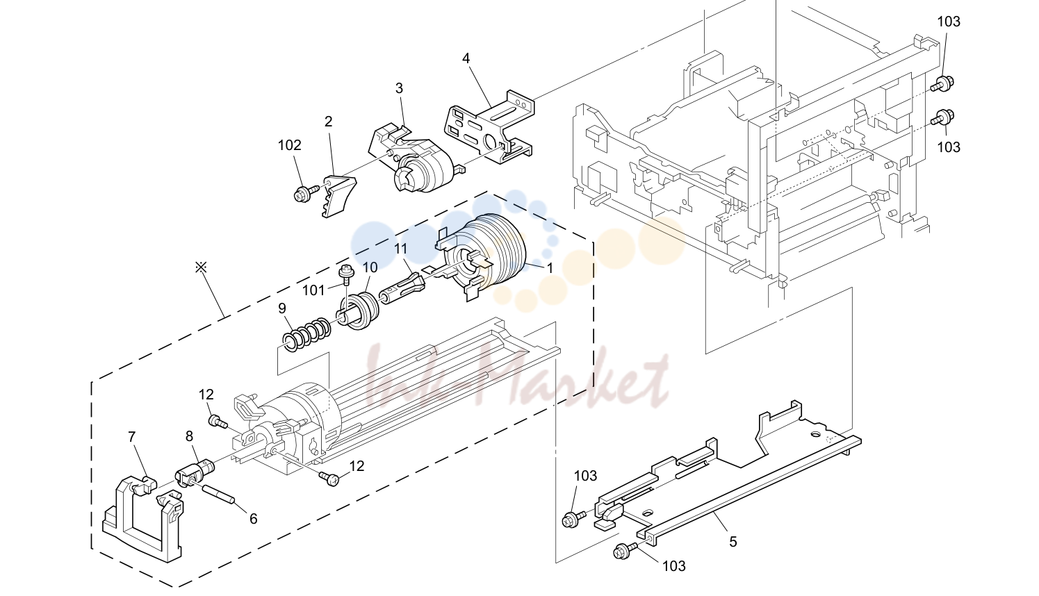 13. TONER HOPPER UNIT (B205/B209)