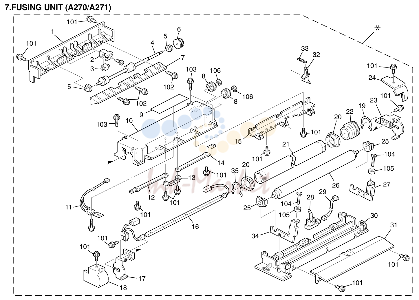 7. FUSING UNIT (A270/A271)
