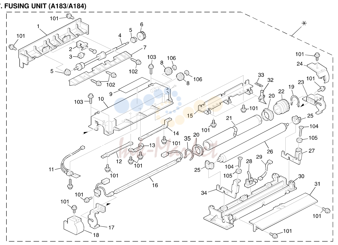 7. FUSING UNIT (A183/A184)
