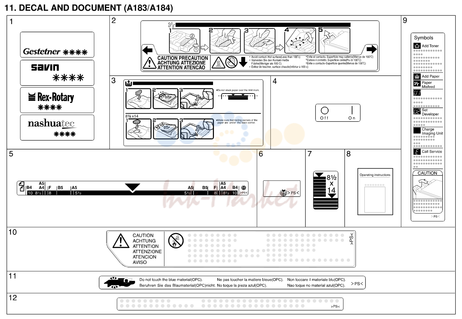 11. DECAL AND DOCUMENT (A183/A184)