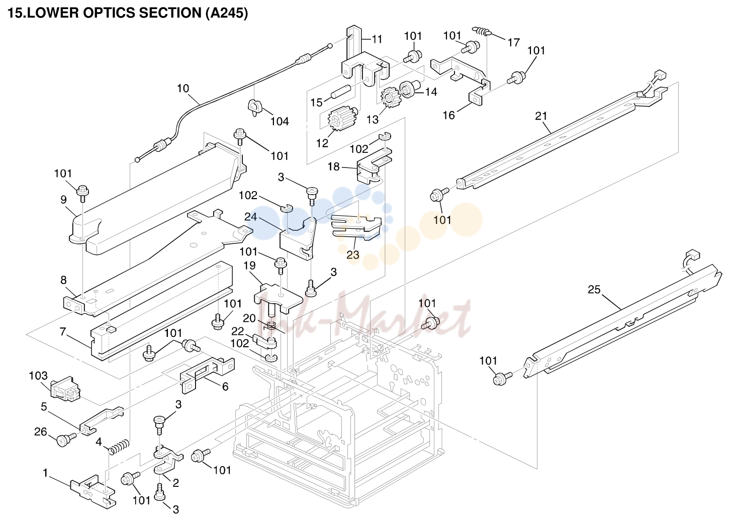 15. LOWER OPTICS SECTION (A245)