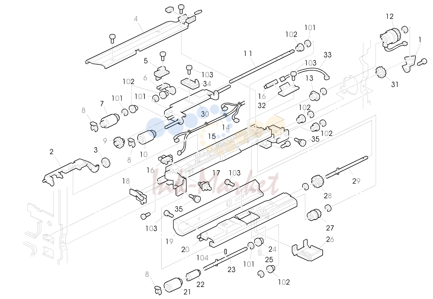 7. PAPER FEED SECTION 1 (A161/A162)