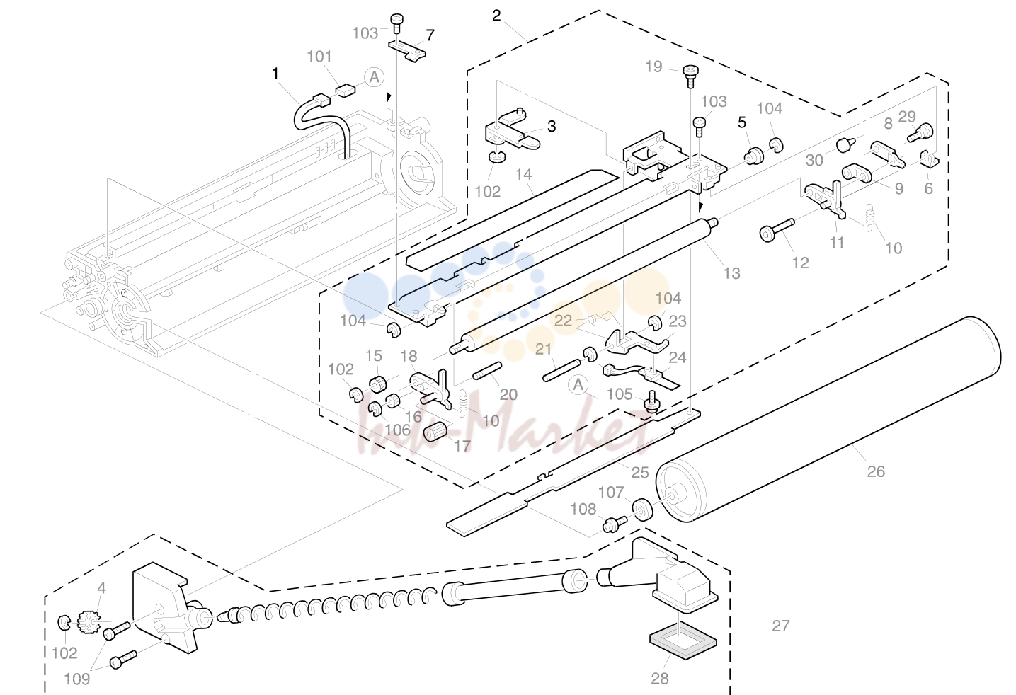 16. DRUM UNIT 1 (A161/A162)