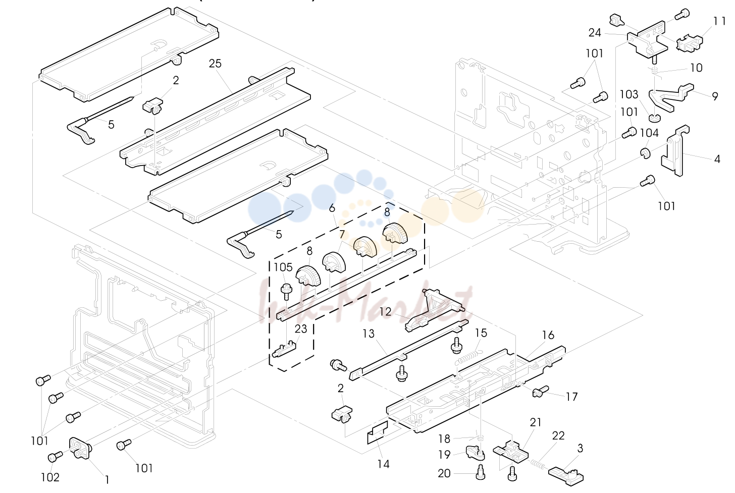 8. PAPER FEED SECTION 2 (A157/A159/A160)
