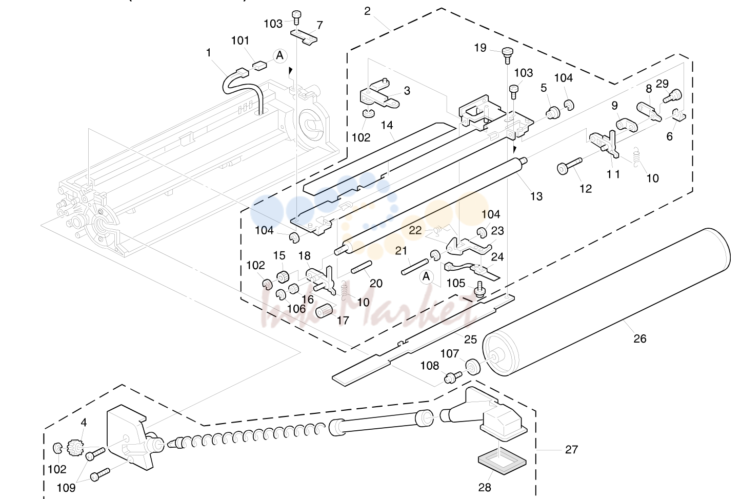 16. DRUM UNIT 1 (A157/A159/A160)