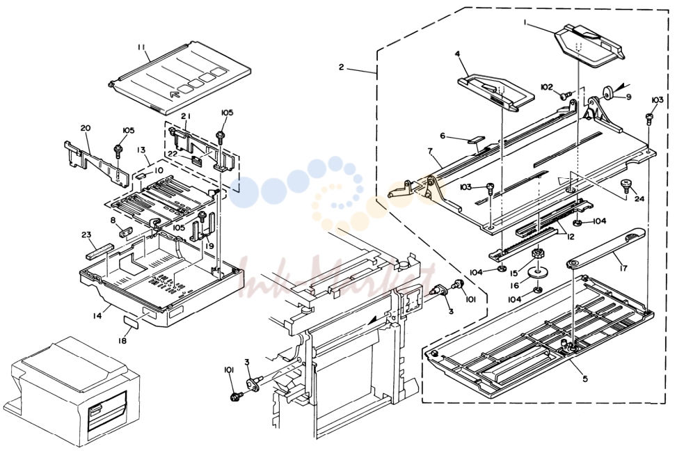 4. BY-PASS FEED TABLE AND CASSETTE (A128)