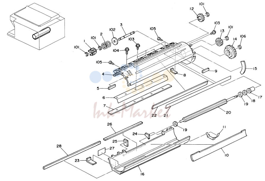 17. BLACK TONER HOPPER UNIT (A128)
