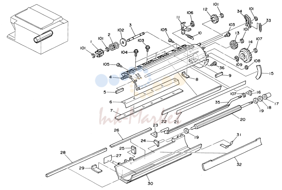 18. COLOR TONER HOPPER UNIT (A128)