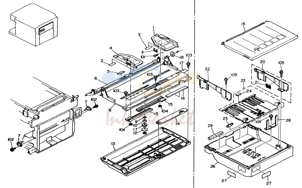 7. CASSETTE AND MANUAL FEED TABLE (A075)