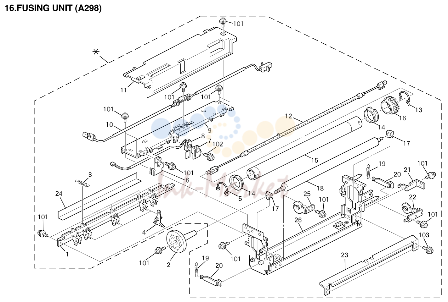 16. FUSING UNIT (A298)