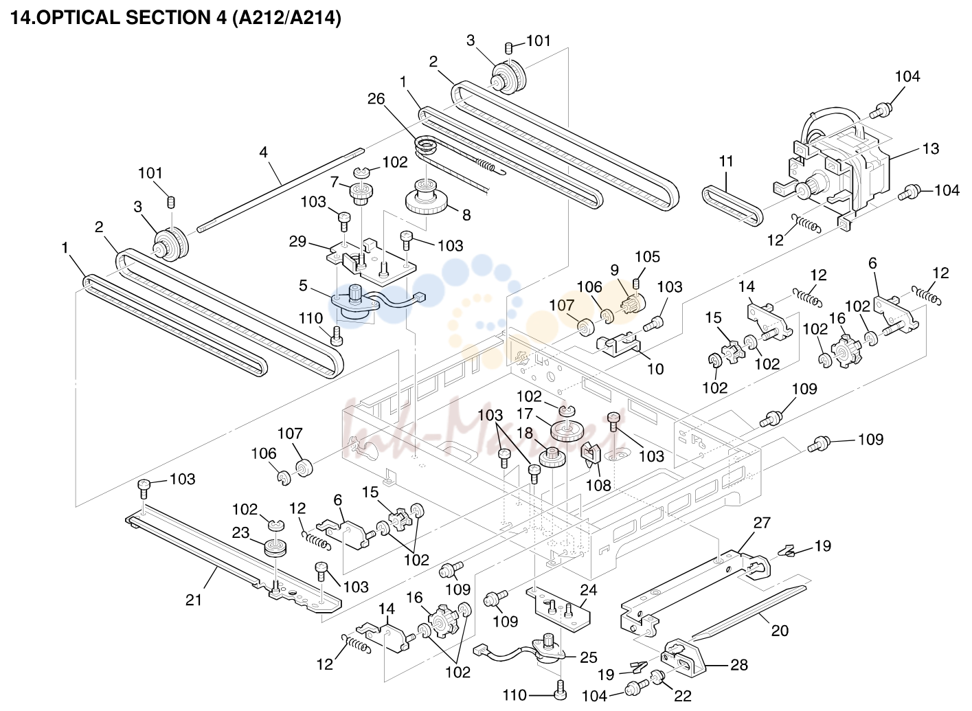 14. OPTICAL SECTION 4 (A212/A214)