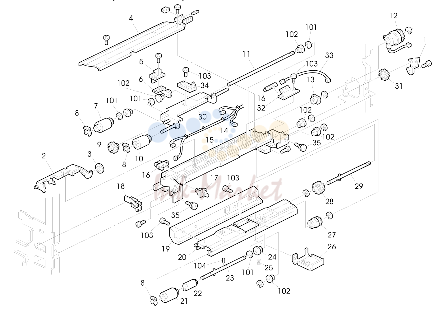7. PAPER FEED SECTION 1 (A153/A155/A156)