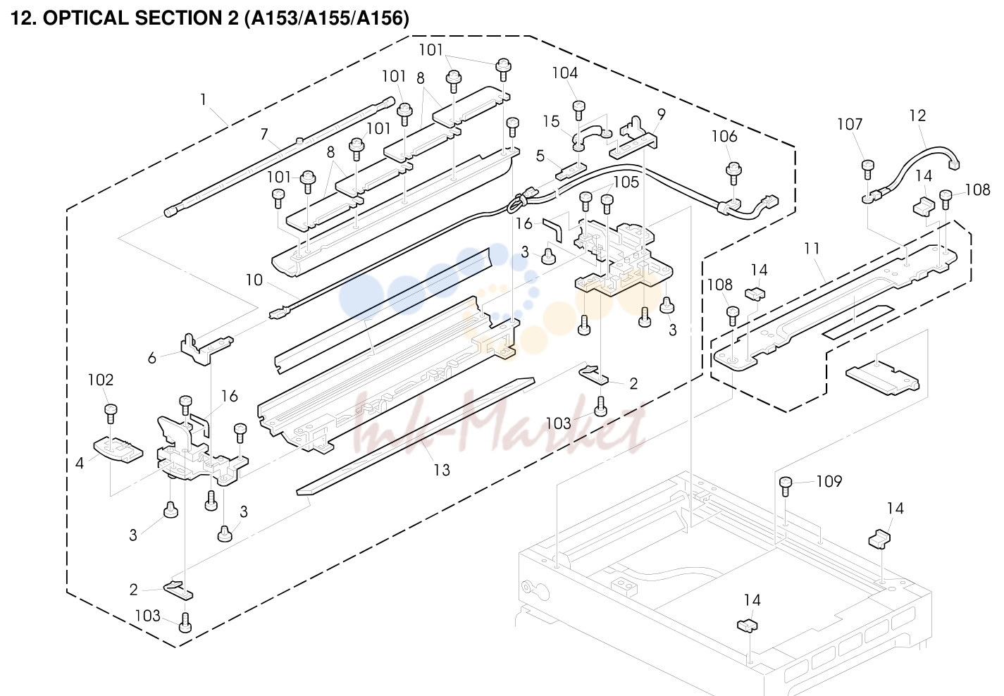 12. OPTICAL SECTION 2 (A153/A155/A156)