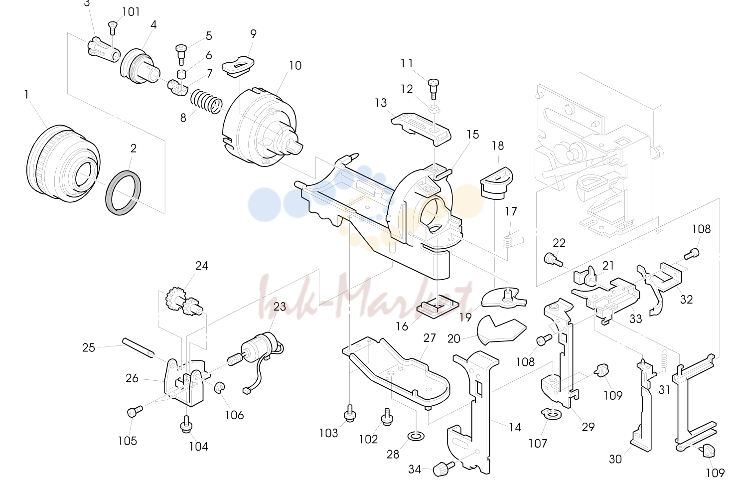 15. TONER SUPPLY UNIT (A153/A155/A156)