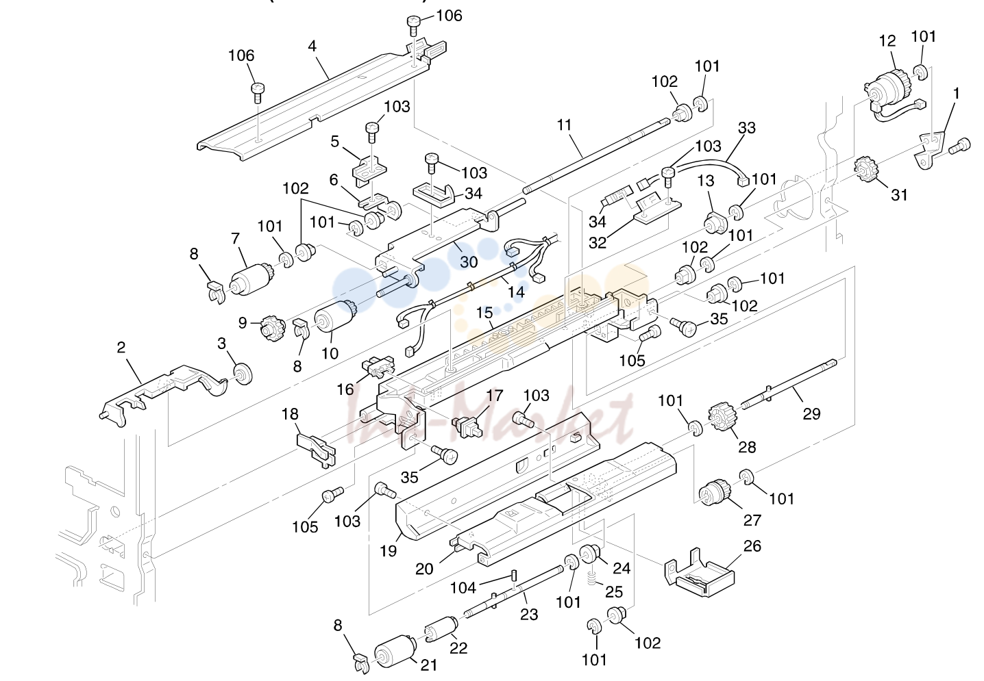 8. PAPER FEED SECTION 1 (A204/A206/A207)