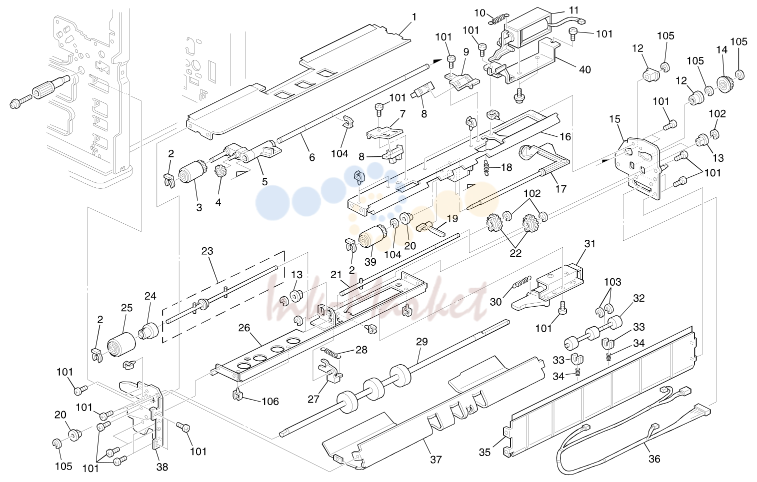 10. PAPER FEED SECTION 3 (A204/A206)