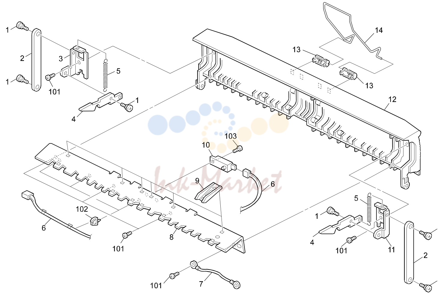 12. PAPER EXIT SECTION 1 (A163/A251)