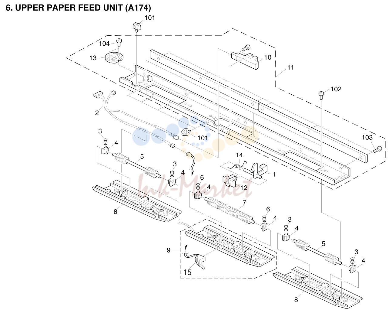 6. UPPER PAPER FEED UNIT (A174)