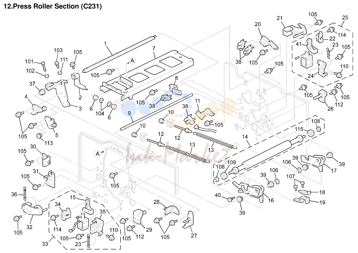 12. Press Roller Section (C231)