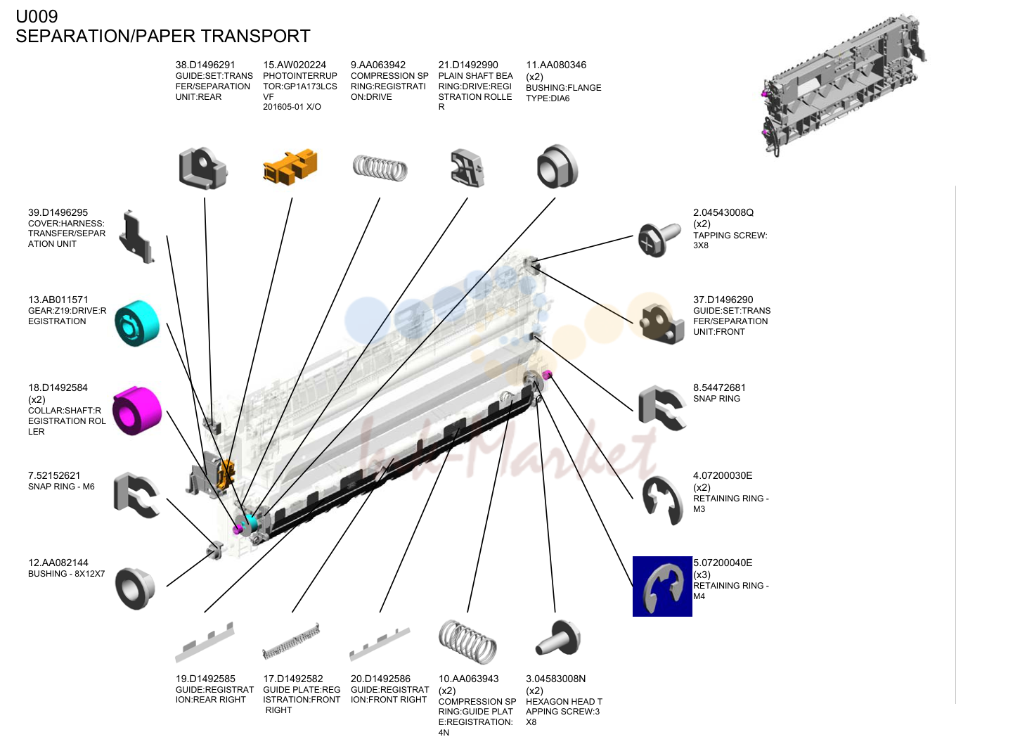 SEPARATION/PAPER TRANSPORT