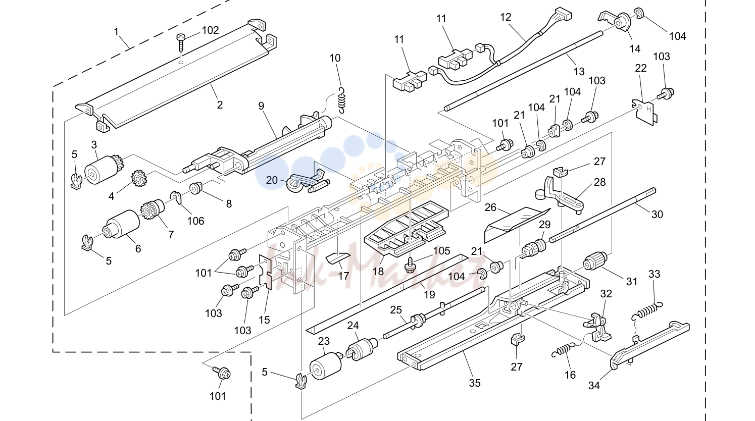 11. 1st Paper Feed Section (B202/B178/B180)