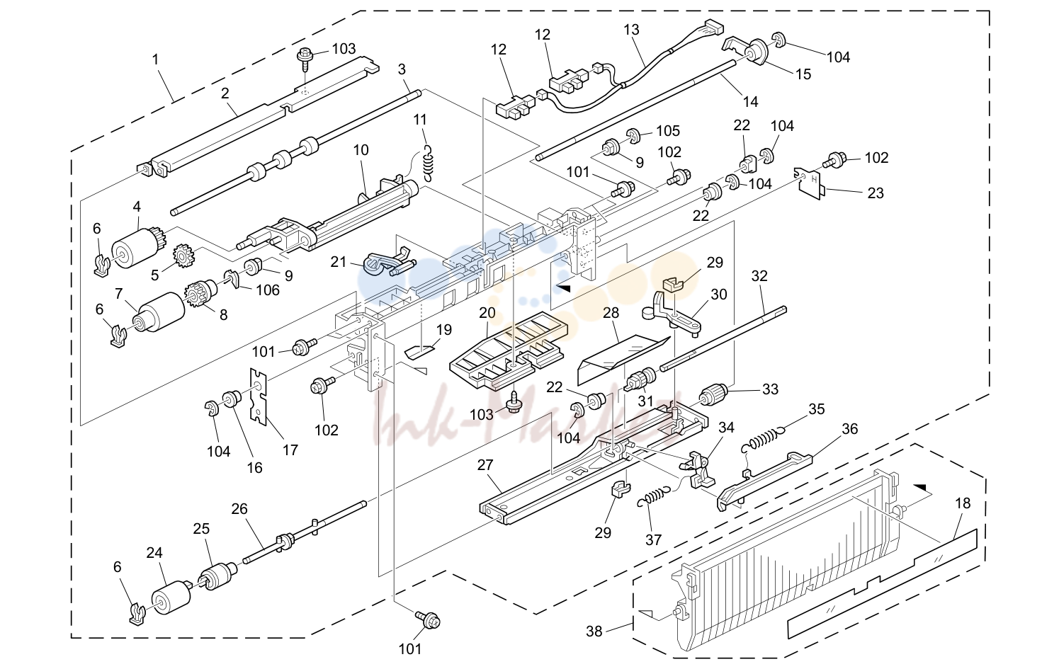 12. 2nd Paper Feed Section (B202/B178/B180)
