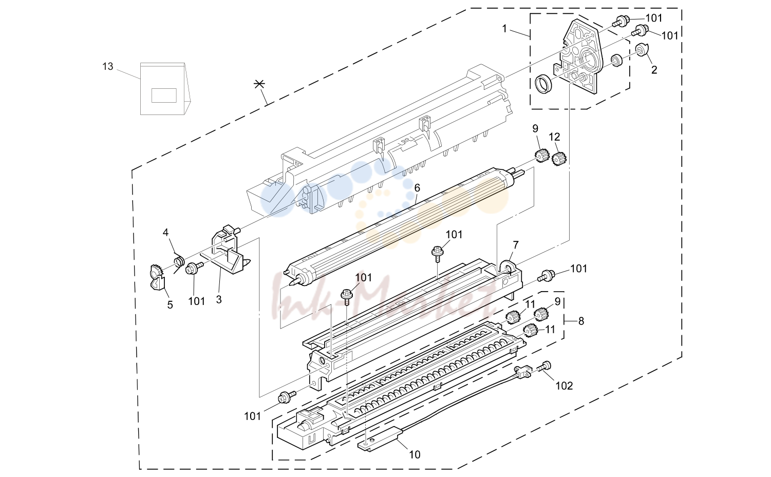 14. B121/B122/B123/B259/B260/B261 34 Parts Location and List