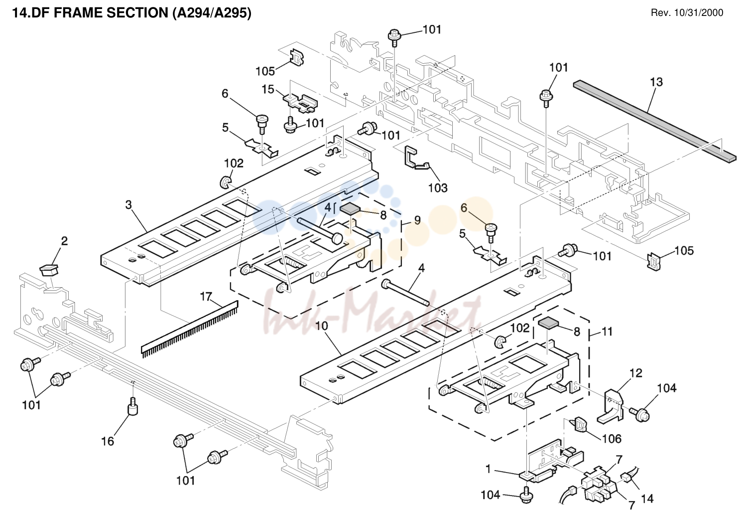14. DF FRAME SECTION (A294/A295) Rev.