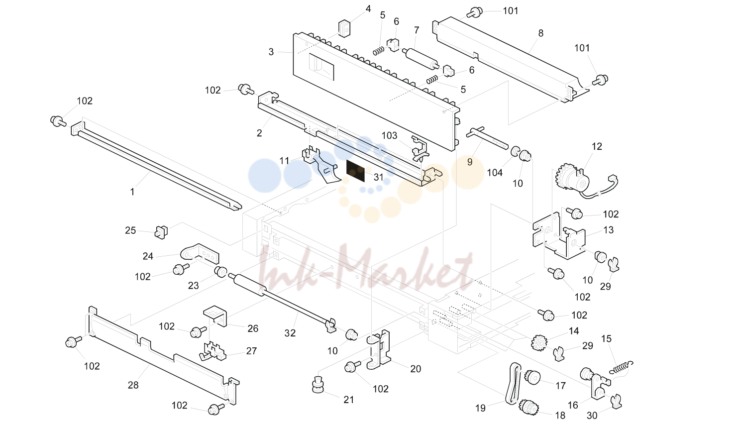 12. 2ND PAPER FEED SECTION (B040/B043)